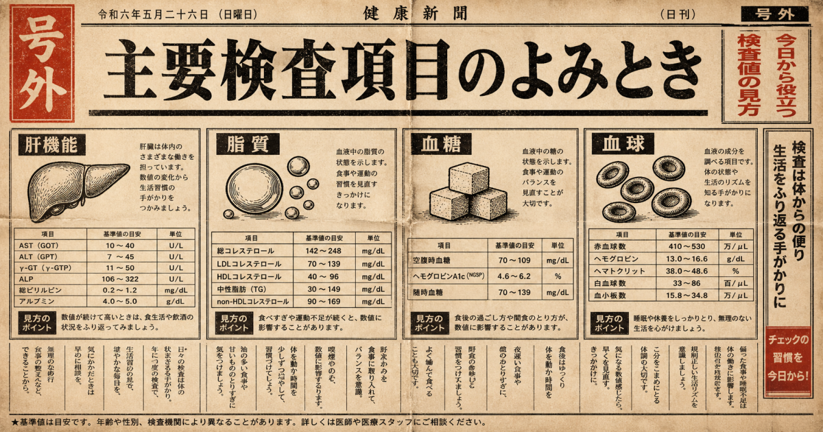 血液検査結果にある「H」と「L」は何を意味するのか？