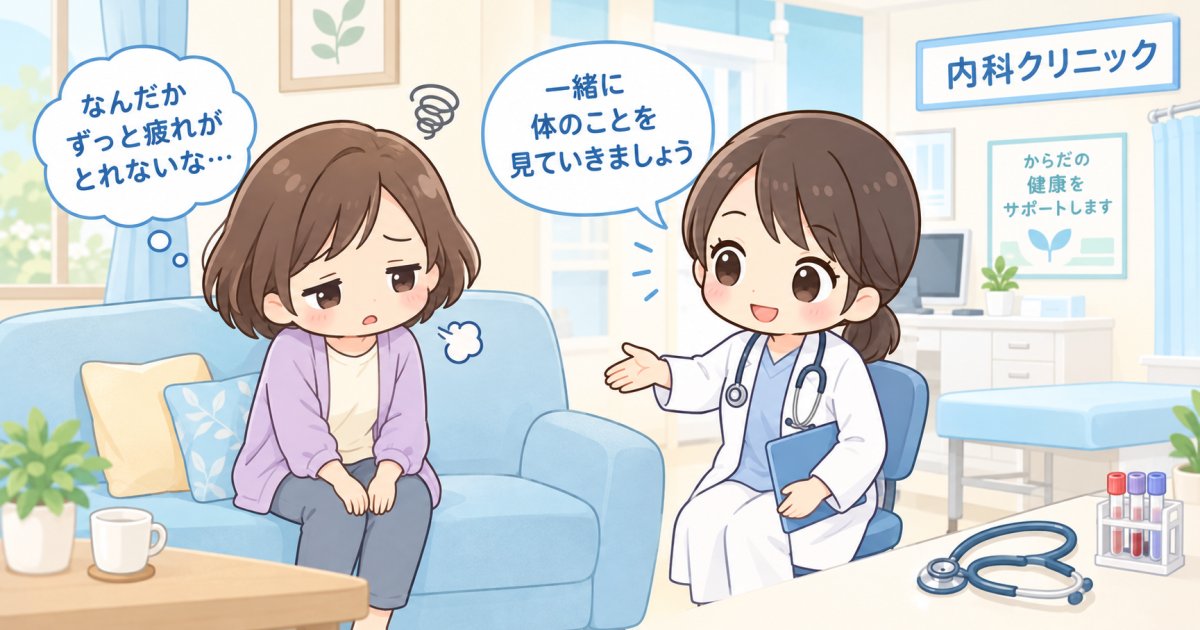 40代女性の体のだるさは疲れか病気か、内科受診の目安と検査