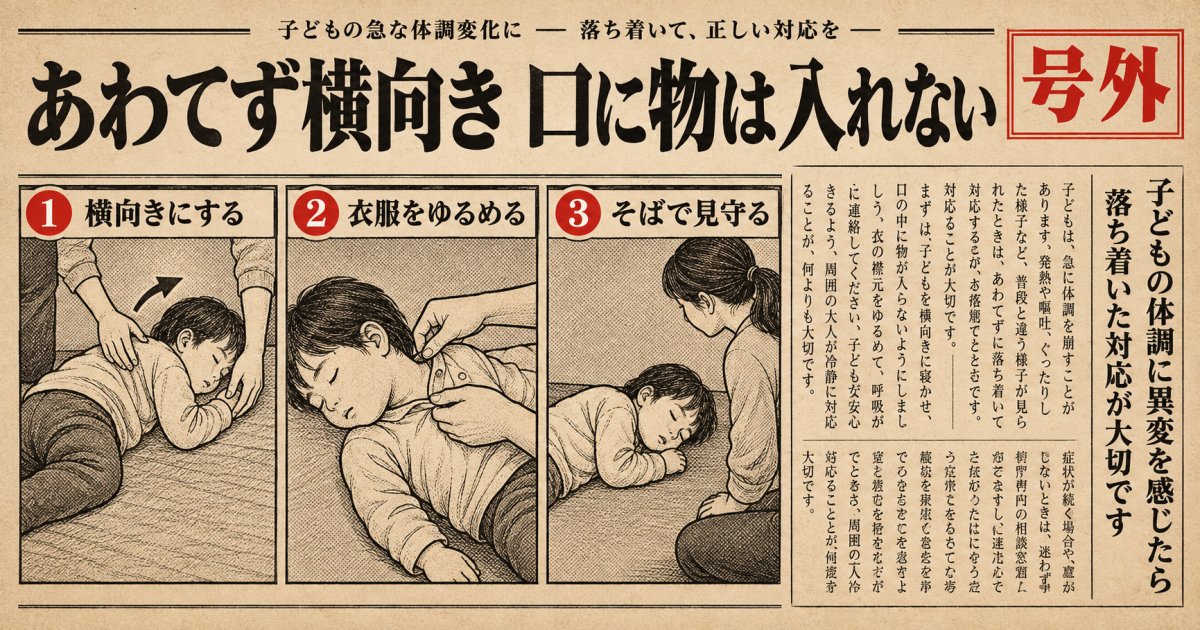 発作中に絶対に避けたい行動と正しい応急対応