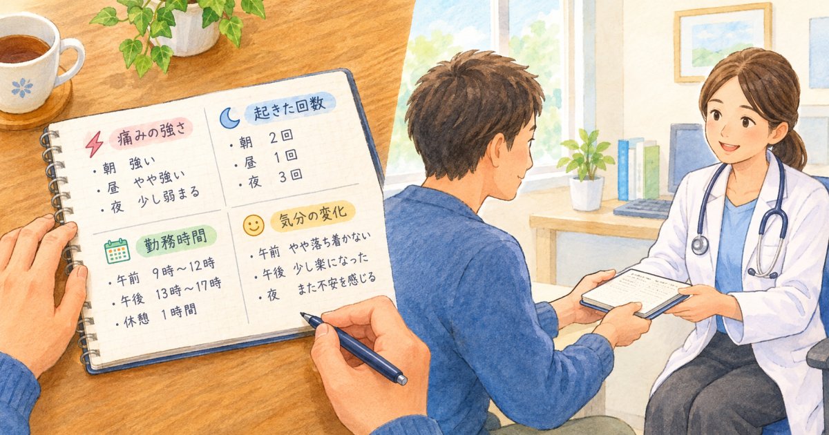 短い診察時間で、痛み・眠れなさ・気持ちをどう伝えればよい?